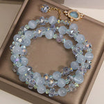 FREE Today: Confidence and Balance Blue Cat's Eye Heart Triple Wrap Bracelet