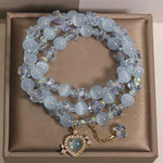 FREE Today: Confidence and Balance Blue Cat's Eye Heart Triple Wrap Bracelet