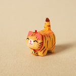 Buddha Stones Hand Carved Natural Wood Peace Cat Keychain Cute Animal Decor