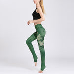 Buddha Stones Lotus Flower Print Design Pants Sports Fitness Yoga Leggings Women's Yoga Pants