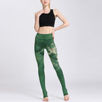 Buddha Stones Lotus Flower Print Design Pants Sports Fitness Yoga Leggings Women's Yoga Pants