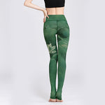 Buddha Stones Lotus Flower Print Design Pants Sports Fitness Yoga Leggings Women's Yoga Pants