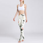 Buddha Stones Lotus Flower Print Design Pants Sports Fitness Yoga Leggings Women's Yoga Pants