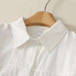 Buddha Stones Summer Casual Minimalist Button-Up Solid Women's Short Sleeve Shirts