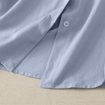Buddha Stones Summer Casual Minimalist Button-Up Solid Women's Short Sleeve Shirts
