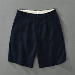 Buddha Stones Summer Casual Minimalist Wide Leg Solid Zipper Men's Shorts With Pocket