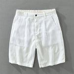 Buddha Stones Summer Casual Minimalist Wide Leg Solid Zipper Men's Shorts With Pocket