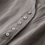 Buddha Stones Summer Casual Minimalist V-Neck Button-Up Solid Tank Top Women's Sleeveless Shirts