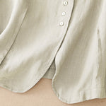 Buddha Stones Summer Casual Minimalist V-Neck Button-Up Solid Tank Top Women's Sleeveless Shirts