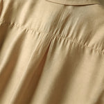 Buddha Stones Summer Elegant Vintage Button-up Solid Front Pleated Ruffle Women's Short Sleeve Shirts