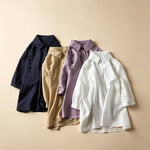 Buddha Stones Summer Elegant Vintage Button-up Solid Front Pleated Ruffle Women's Short Sleeve Shirts