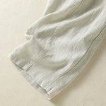 Buddha Stones Summer Casual Drawstring Solid Linen Ankle Pants Women's Wide Leg Pants With Pocket