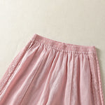 Buddha Stones Summer Casual Boho Solid Decorative Side Lace Women's Shorts With Pockets