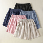 Buddha Stones Summer Casual Boho Solid Decorative Side Lace Women's Shorts With Pockets