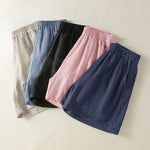 Buddha Stones Summer Casual Boho Solid Decorative Side Lace Women's Shorts With Pockets