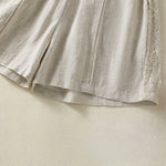 Buddha Stones Summer Casual Boho Solid Decorative Side Lace Women's Shorts With Pockets