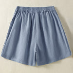 Buddha Stones Summer Casual Boho Solid Decorative Side Lace Women's Shorts With Pockets