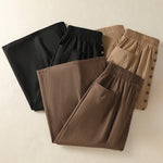 Buddha Stones Summer Casual Boho Button-Up Solid Women's Skirts With Pockets