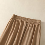 Buddha Stones Summer Casual Boho Button-Up Solid Women's Skirts With Pockets