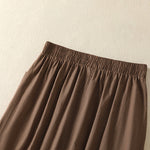 Buddha Stones Summer Casual Boho Button-Up Solid Women's Skirts With Pockets