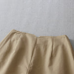 Buddha Stones Summer Minimalist Elegant Solid Zipper Design Women's Shorts With Pockets