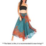Buddha Stones Two Style Wear Bohemian Compass Rose Flower Lace-up Skirt Dress