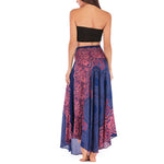 Buddha Stones Two Style Wear Bohemian Compass Rose Flower Lace-up Skirt Dress