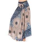 Buddha Stones Two Style Wear Bohemian Compass Rose Flower Lace-up Skirt Dress