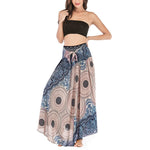 Buddha Stones Two Style Wear Bohemian Compass Rose Flower Lace-up Skirt Dress
