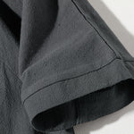 Buddha Stones 2Pcs Plain Notched Collar T-Shirt Wide Leg Shorts With Pockets Men's Meditation Cloth Set