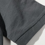 Buddha Stones 2Pcs Plain Notched Collar T-Shirt Wide Leg Shorts With Pockets Men's Meditation Cloth Set