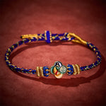 Buddha Stones Hand-Woven Koi Fish Fu Character Success Rope Bracelet