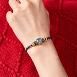 Buddha Stones Hand-Woven String Double Golden Koi Fish Strength Rope Bracelet
