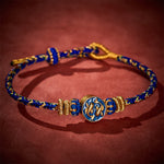 Buddha Stones Hand-Woven String Double Golden Koi Fish Strength Rope Bracelet