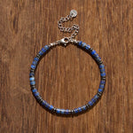 FREE Today: Positive and Self Care Natural Lapis Lazuli Amethyst Frosted Stone Bead Bracelet