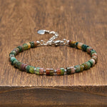 FREE Today: Calm and Spiritual Awareness Amethyst Tiger's Eye Rose Quartz Blue Spot Jasper Black Obsidian Flat Bead Bracelet