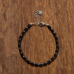 FREE Today: Calm and Spiritual Awareness Amethyst Tiger's Eye Rose Quartz Blue Spot Jasper Black Obsidian Flat Bead Bracelet