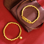 Buddha Stones Copper Peacock Enamel Self Confidence Beaded Charm Bracelet