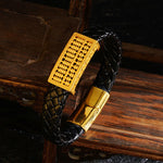 Buddha Stones Braided Leather Pi Xiu Fu Character Wealth Bracelet