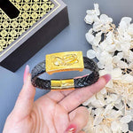 Buddha Stones Braided Leather Pi Xiu Fu Character Wealth Bracelet