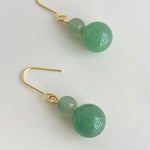 Buddha Stones Green Aventurine Luck Drop Earrings
