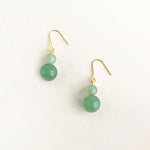 Buddha Stones Green Aventurine Luck Drop Earrings