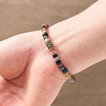 Buddha Stones Multicolor Tourmaline Protection Faceted Tablet Bead Bracelet