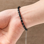 FREE Today: Calm and Spiritual Awareness Amethyst Tiger's Eye Rose Quartz Blue Spot Jasper Black Obsidian Flat Bead Bracelet