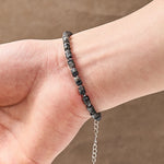 FREE Today: Calm and Spiritual Awareness Amethyst Tiger's Eye Rose Quartz Blue Spot Jasper Black Obsidian Flat Bead Bracelet