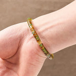 Buddha Stones Natural Green Agate Faceted Rondelle Healing Bracelet
