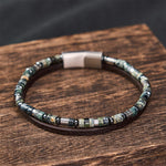 Buddha Stones Lapis Lazuli Truth Double Wrap Leather Bracelet