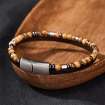 Buddha Stones Lapis Lazuli Truth Double Wrap Leather Bracelet