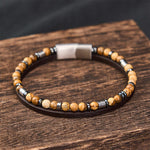 Buddha Stones Lapis Lazuli Truth Double Wrap Leather Bracelet