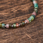 FREE Today: Calm and Spiritual Awareness Amethyst Tiger's Eye Rose Quartz Blue Spot Jasper Black Obsidian Flat Bead Bracelet